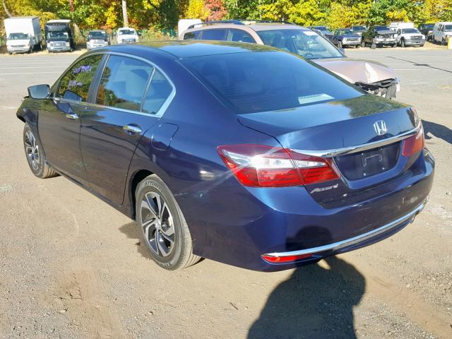 1HGCR2F38GA145339 - 2016 HONDA ACCORD LX BLUE photo 3