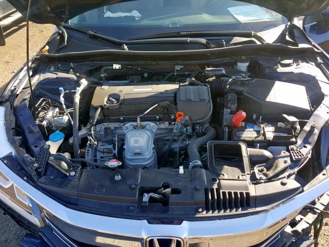 1HGCR2F38GA145339 - 2016 HONDA ACCORD LX BLUE photo 7