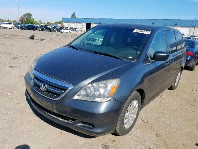 5FNRL38216B098715 - 2006 HONDA ODYSSEY LX BLUE photo 2