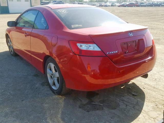 2HGFG11836H561301 - 2006 HONDA CIVIC EX RED photo 3