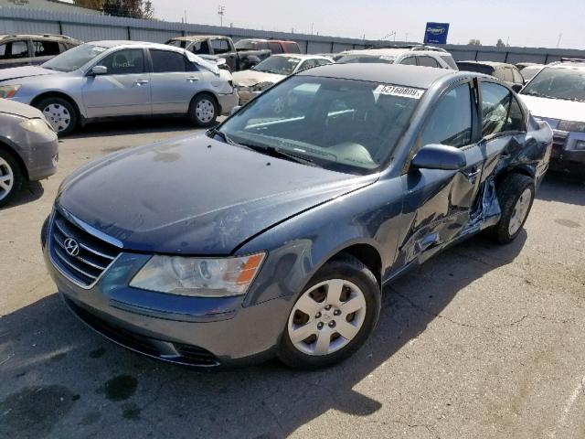 5NPET46C79H559194 - 2009 HYUNDAI SONATA GLS BLUE photo 2