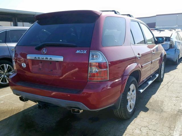 2HNYD18904H532618 - 2004 ACURA MDX TOURIN RED photo 4