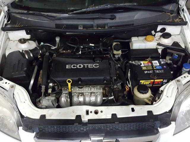 KL1TD56E89B349286 - 2009 CHEVROLET AVEO LS WHITE photo 7