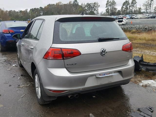 3VW117AU4GM055177 - 2016 VOLKSWAGEN GOLF S SILVER photo 3