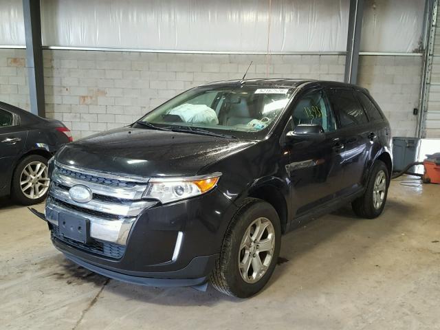 2FMDK3JC5DBC46340 - 2013 FORD EDGE SEL BLACK photo 2