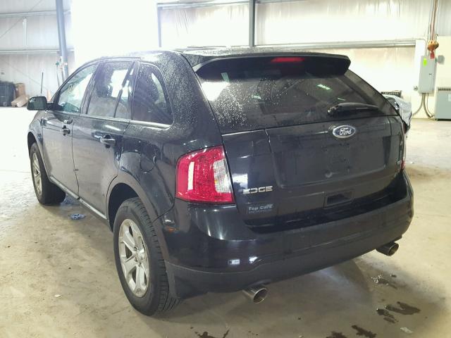 2FMDK3JC5DBC46340 - 2013 FORD EDGE SEL BLACK photo 3