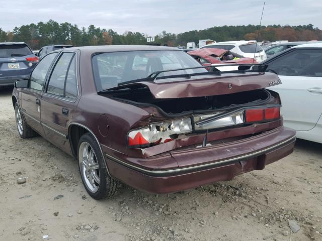 2G1WL54T6N1131747 - 1992 CHEVROLET LUMINA MAROON photo 3