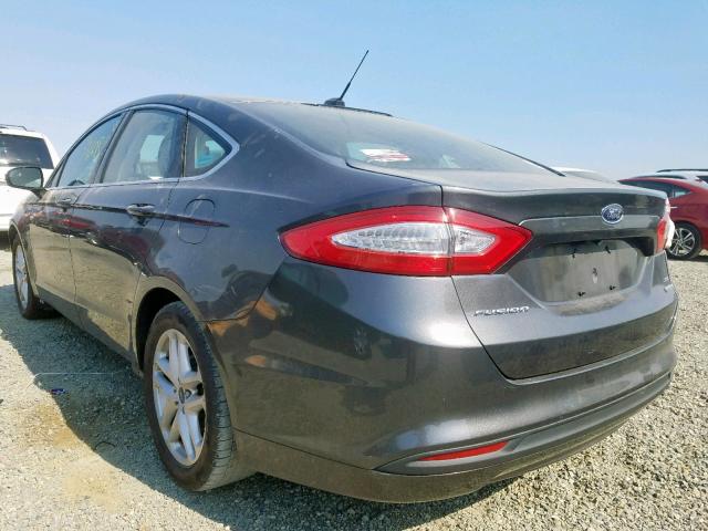 3FA6P0HDXFR130587 - 2015 FORD FUSION SE GRAY photo 3