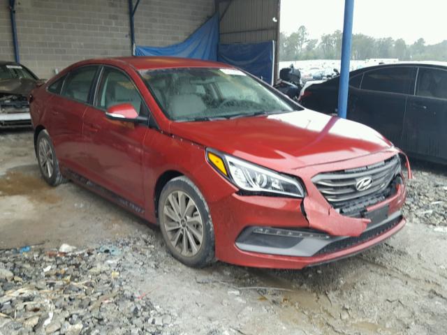 5NPE34AF8FH102181 - 2015 HYUNDAI SONATA SPO BURGUNDY photo 1