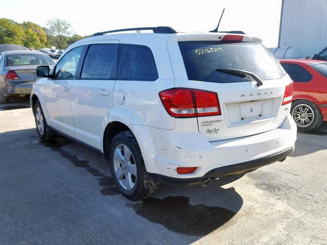 3C4PDDBG1CT265649 - 2012 DODGE JOURNEY SX WHITE photo 3