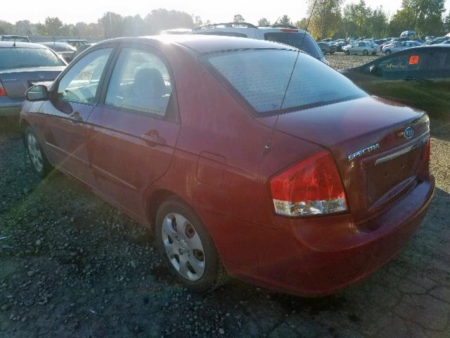 KNAFE222395668118 - 2009 KIA SPECTRA EX RED photo 3