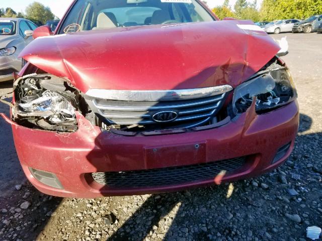 KNAFE222395668118 - 2009 KIA SPECTRA EX RED photo 9