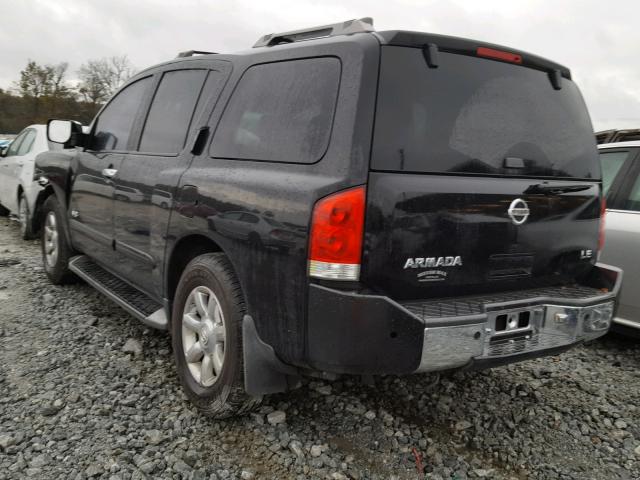 5N1AA08A55N705817 - 2005 NISSAN ARMADA SE BLACK photo 3