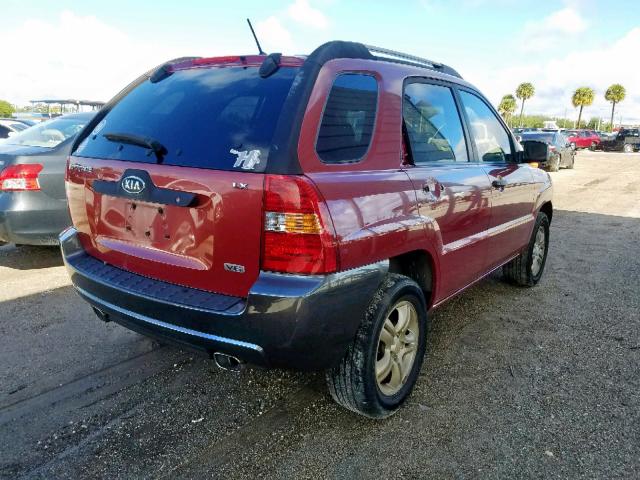 KNDJF723X67238697 - 2006 KIA NEW SPORTA RED photo 4