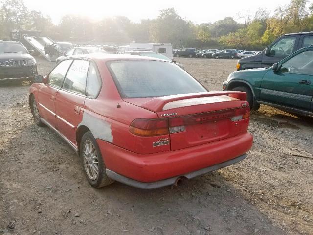 4S3BD6750X7257341 - 1999 SUBARU LEGACY GT RED photo 3