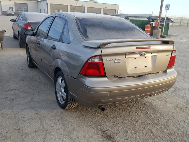 1FAFP34N15W237636 - 2005 FORD FOCUS ZX4 BROWN photo 3