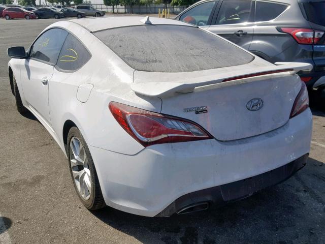 KMHHT6KD1DU083574 - 2013 HYUNDAI GENESIS CO WHITE photo 3