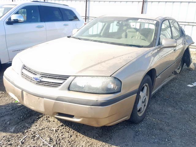 2G1WF52E649304355 - 2004 CHEVROLET IMPALA GOLD photo 2