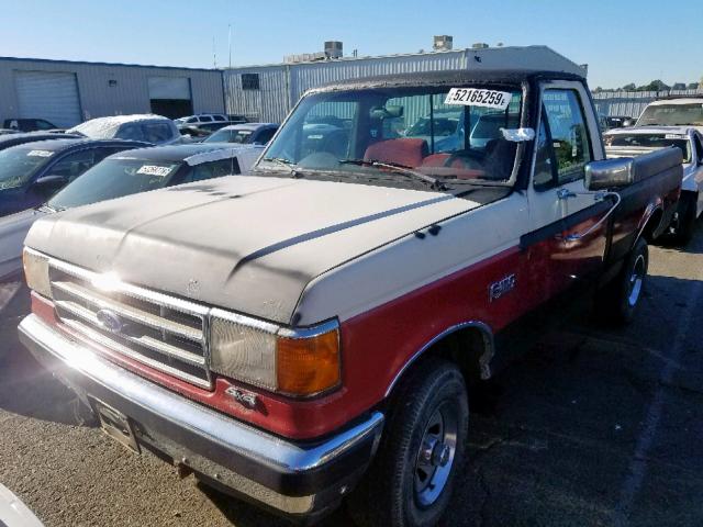 2FTEF14Y7LCA43404 - 1990 FORD F150 TWO TONE photo 2