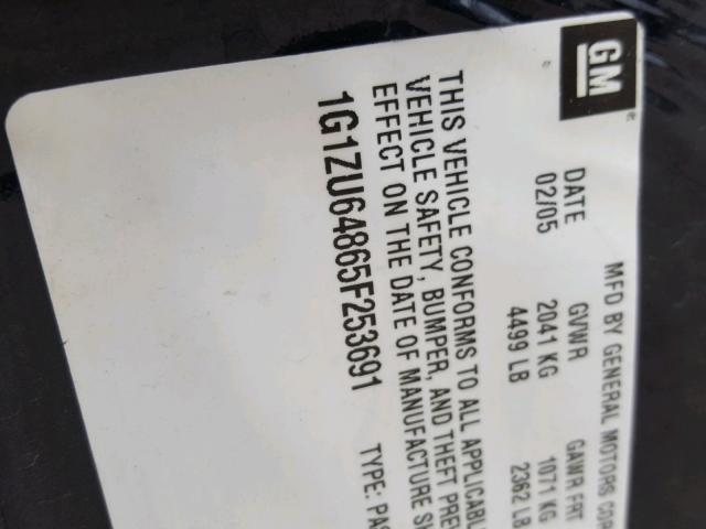 1G1ZU64865F253691 - 2005 CHEVROLET MALIBU MAX ლურჯი ფოტო 10