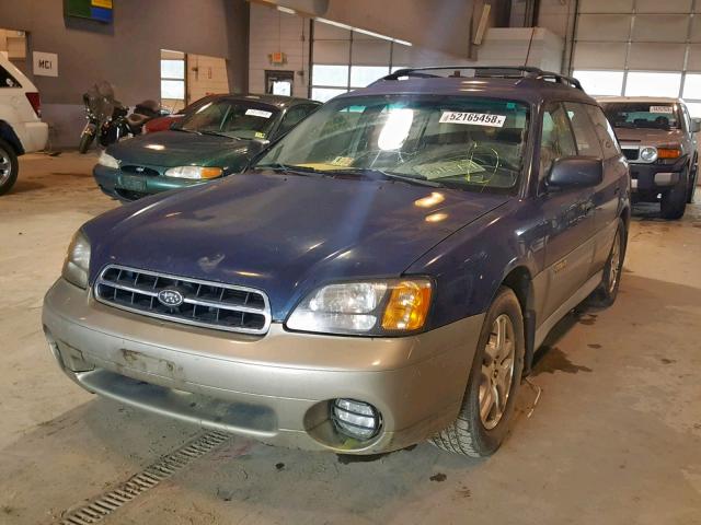 4S3BH675327650442 - 2002 SUBARU LEGACY OUT BLUE photo 2