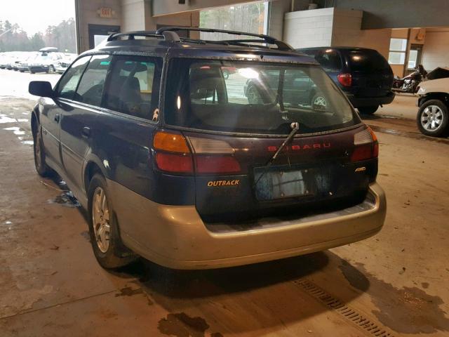 4S3BH675327650442 - 2002 SUBARU LEGACY OUT BLUE photo 3