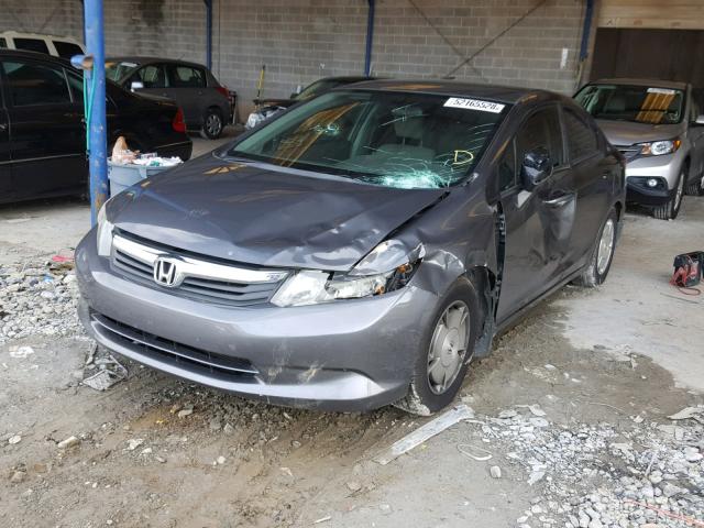 2HGFB2F69CH549029 - 2012 HONDA CIVIC HF GRAY photo 2