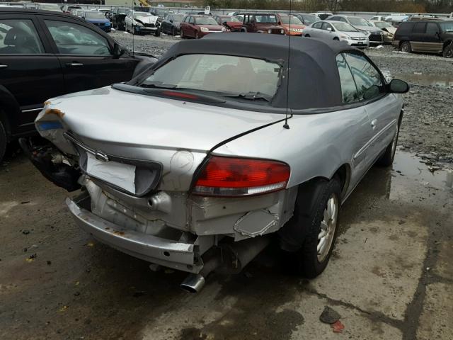 1C3EL45UX1N646574 - 2001 CHRYSLER SEBRING LX SILVER photo 4