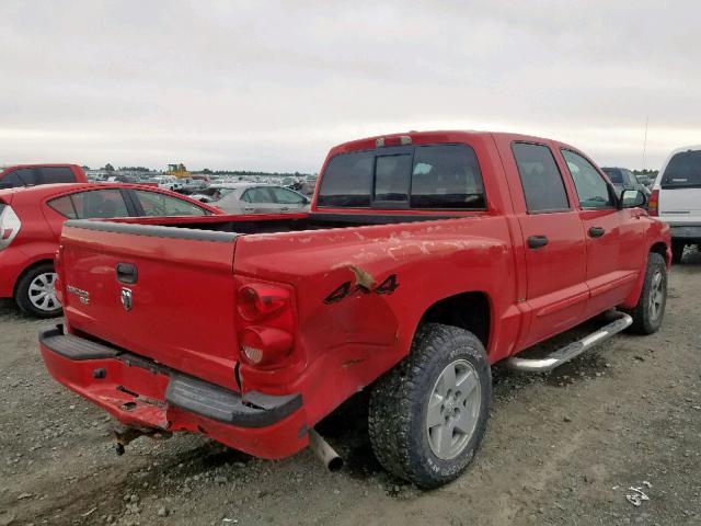 1D7HW48K66S665003 - 2006 DODGE DAKOTA QUA RED photo 4