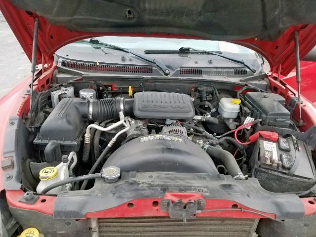 1D7HW48K66S665003 - 2006 DODGE DAKOTA QUA RED photo 7