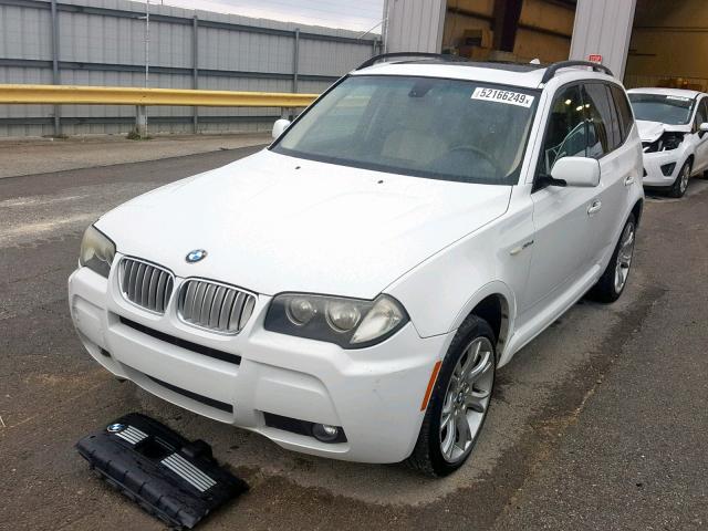 WBXPC93467WF08964 - 2007 BMW X3 3.0SI WHITE photo 2