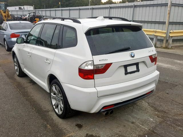 WBXPC93467WF08964 - 2007 BMW X3 3.0SI WHITE photo 3