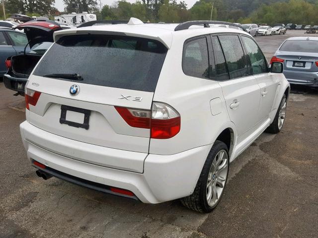 WBXPC93467WF08964 - 2007 BMW X3 3.0SI WHITE photo 4