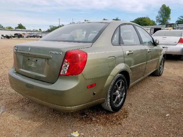 KL5JD56Z76K372742 - 2006 SUZUKI FORENZA GREEN photo 4