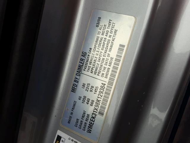 WMEEK31X98K129384 - 2008 SMART FORTWO PAS 蓝色 照片 10