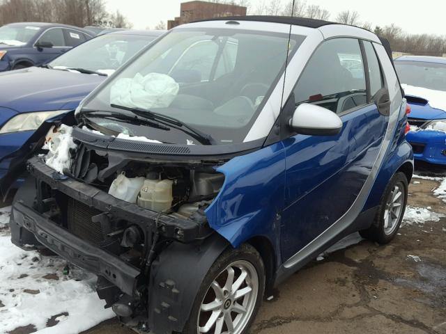 WMEEK31X98K129384 - 2008 SMART FORTWO PAS BLUE photo 2