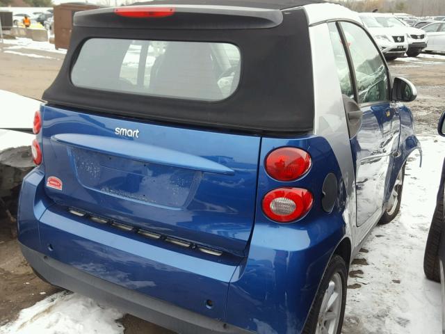 WMEEK31X98K129384 - 2008 SMART FORTWO PAS BLUE photo 4