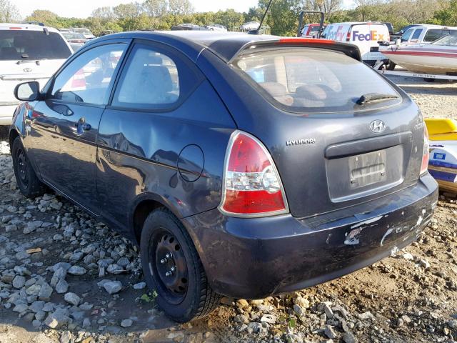 KMHCM3AC2AU158356 - 2010 HYUNDAI ACCENT BLU GRAY photo 3