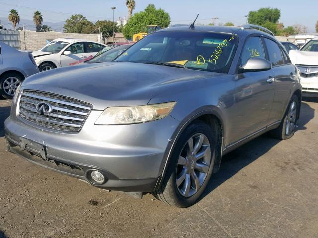 JNRAS08U34X101276 - 2004 INFINITI FX35 GRAY photo 2