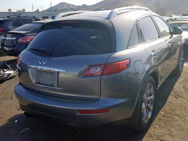 JNRAS08U34X101276 - 2004 INFINITI FX35 GRAY photo 4