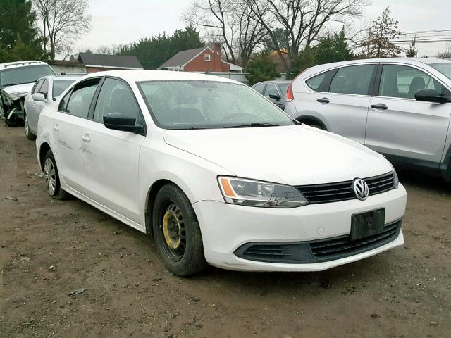 3VW2K7AJ6EM351211 - 2014 VOLKSWAGEN JETTA BASE WHITE photo 1