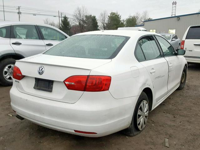 3VW2K7AJ6EM351211 - 2014 VOLKSWAGEN JETTA BASE WHITE photo 4