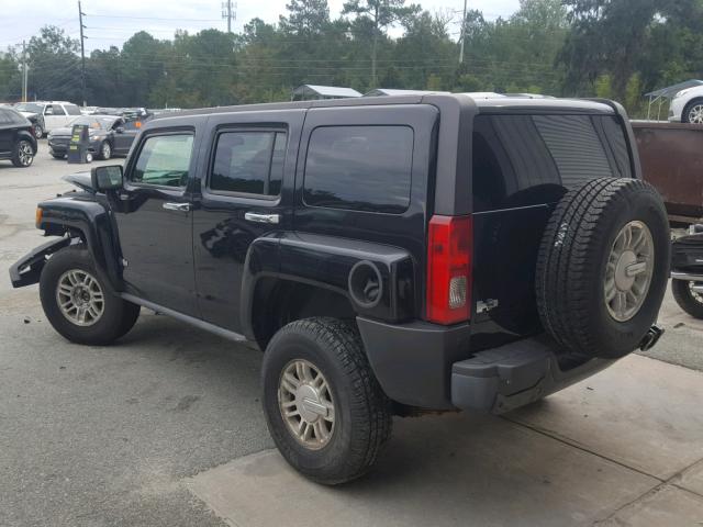 5GTDN13E278211933 - 2007 HUMMER H3 BLACK photo 3