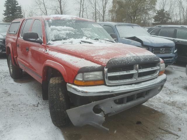 1D7HG48N14S608325 - 2004 DODGE DAKOTA QUA RED photo 1