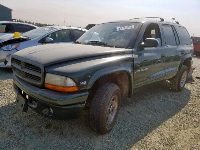 1B4HS28Y8WF211940 - 1998 DODGE DURANGO GREEN photo 2