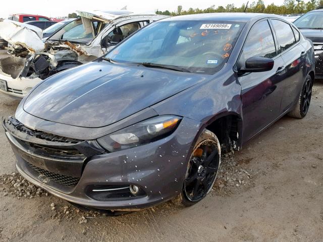 1C3CDFBB2ED906755 - 2014 DODGE DART SXT GRAY photo 2