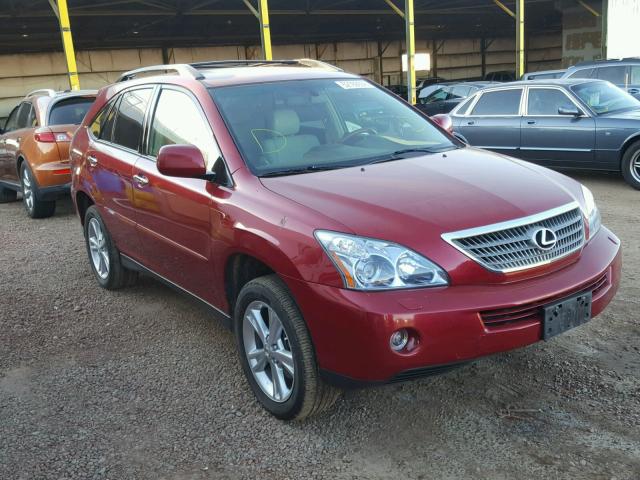 JTJHW31UX82048607 - 2008 LEXUS RX 400H RED photo 1