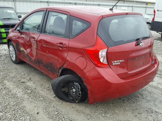 3N1CE2CPXFL360099 - 2015 NISSAN VERSA NOTE RED photo 3