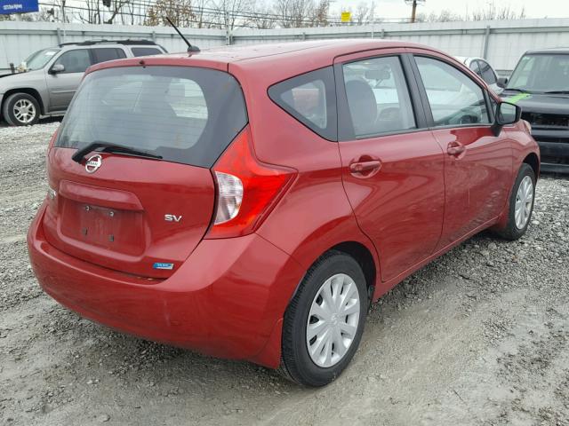 3N1CE2CPXFL360099 - 2015 NISSAN VERSA NOTE RED photo 4