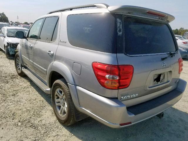 5TDZT38AX4S218138 - 2004 TOYOTA SEQUOIA LI GRAY photo 3